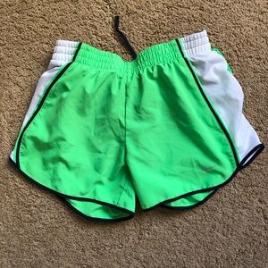 Lime Green Nike running shorts